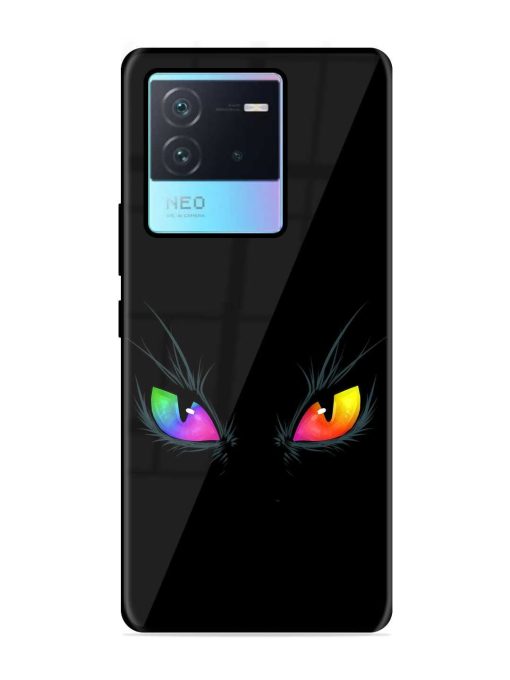 Cat Eyes Glossy Metal Phone Cover for Iqoo Neo 6 (5G) Zapvi