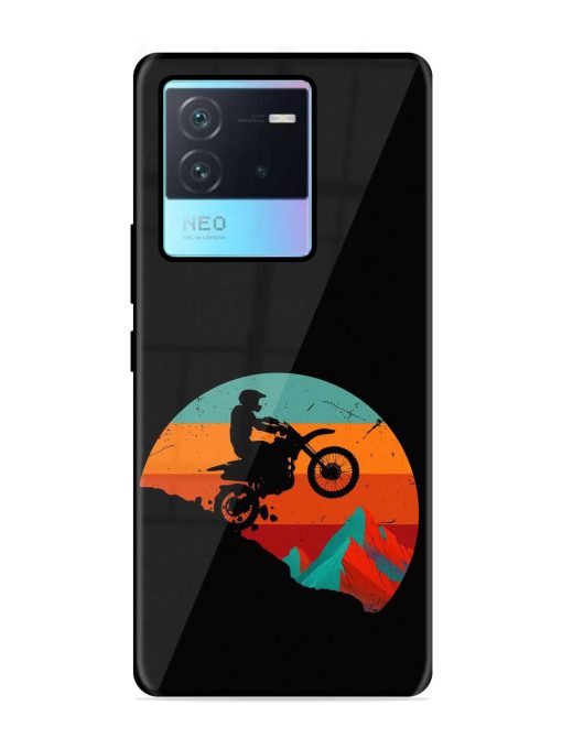 Mountain Bike Glossy Metal Phone Cover for Iqoo Neo 6 (5G)