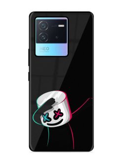 Black Marshmallow Glossy Metal Phone Cover for Iqoo Neo 6 (5G)