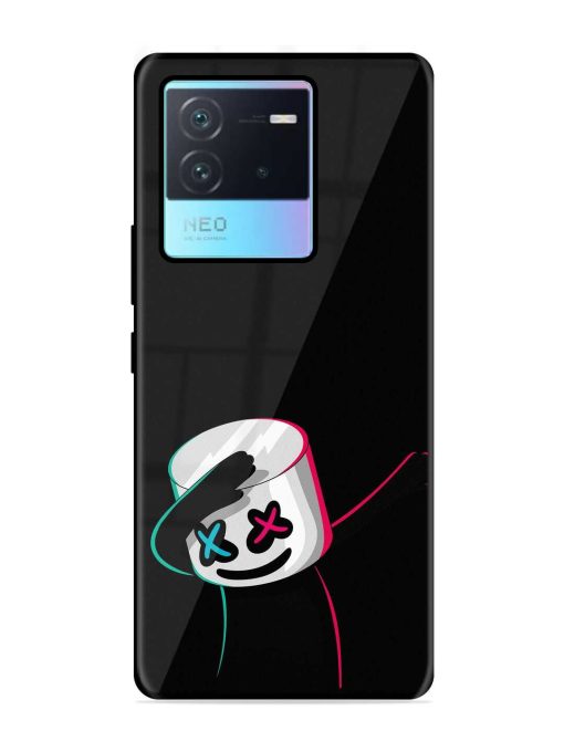 Black Marshmallow Glossy Metal Phone Cover for Iqoo Neo 6 (5G) Zapvi