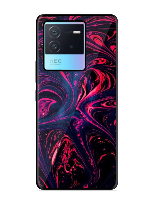 Abstract Background Glossy Metal Phone Cover for Iqoo Neo 6 (5G) Zapvi