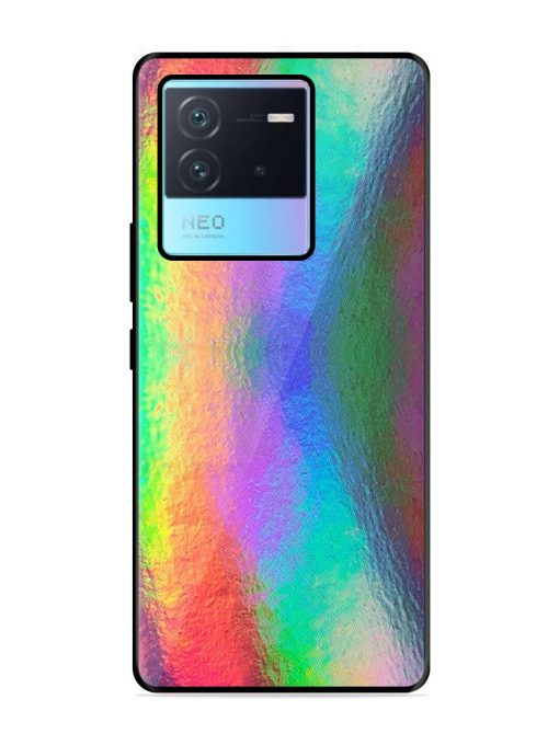 Colorful Holographic Background Glossy Metal TPU Phone Cover for Iqoo Neo 6 (5G)