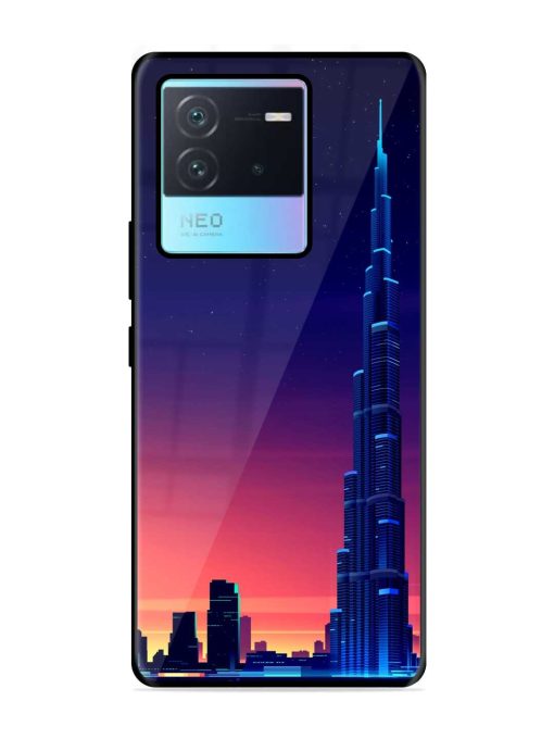 Burj Khalifa Abstract Glossy Metal Phone Cover for Iqoo Neo 6 (5G)