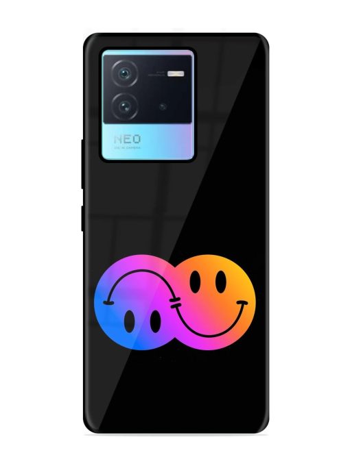 Gradient Smile Art Glossy Metal TPU Phone Cover for Iqoo Neo 6 (5G) Zapvi