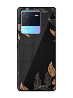Foliage Art Glossy Metal Phone Cover for Iqoo Neo 6 (5G)
