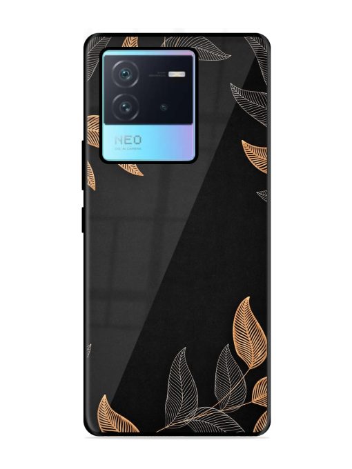 Foliage Art Glossy Metal Phone Cover for Iqoo Neo 6 (5G) Zapvi