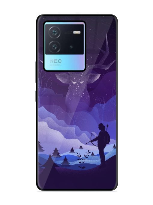 Deer Forest River Glossy Metal Phone Cover for Iqoo Neo 6 (5G) Zapvi