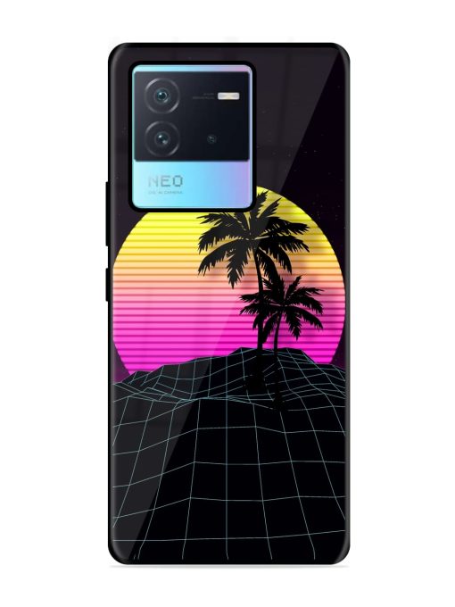 Coconut Vector Glossy Metal Phone Cover for Iqoo Neo 6 (5G) Zapvi