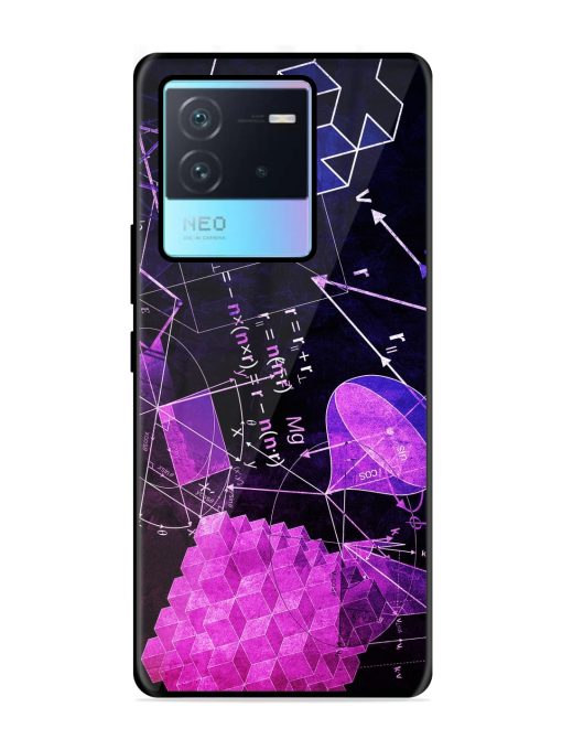 Math Physics Formula Art Glossy Metal Phone Cover for Iqoo Neo 6 (5G) Zapvi