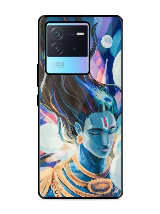 Bhagwan Sri Krishna Glossy Metal Phone Cover for Iqoo Neo 6 (5G) Zapvi