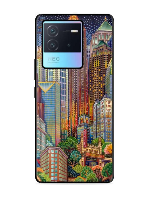 Cityscapes Art Glossy Metal Phone Cover for Iqoo Neo 6 (5G) Zapvi