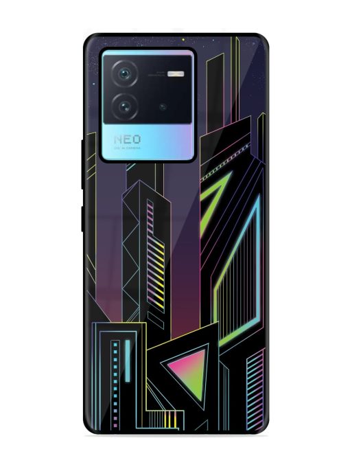 Neon Dreamscape Glossy Metal Phone Cover for Iqoo Neo 6 (5G) Zapvi