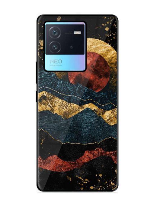 Gold Painting View Glossy Metal Phone Cover for Iqoo Neo 6 (5G) Zapvi