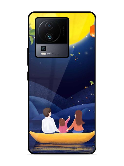 Happy Family And Beautiful View Glossy Metal Phone Cover for Iqoo Neo 7 (5G) Zapvi