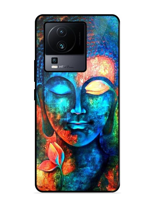 Buddha Painting Glossy Metal Phone Cover for Iqoo Neo 7 (5G) Zapvi