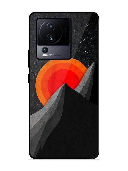 Black Mountain Glossy Metal Phone Cover for Iqoo Neo 7 (5G)