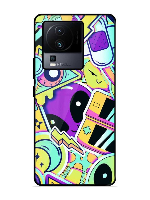 Scratch Art Glossy Metal Phone Cover for Iqoo Neo 7 (5G) Zapvi