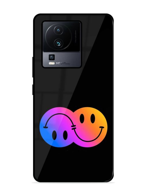 Gradient Smile Art Glossy Metal TPU Phone Cover for Iqoo Neo 7 (5G)