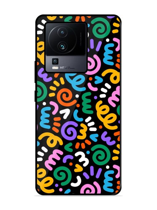 Colorful Seamless Vector Glossy Metal Phone Cover for Iqoo Neo 7 (5G) Zapvi