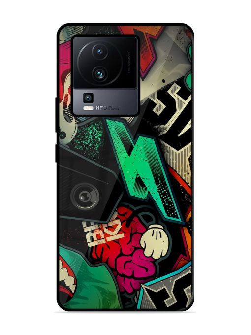 Graffiti Art Glossy Metal Phone Cover for Iqoo Neo 7 (5G) Zapvi