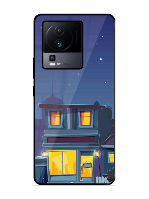 Vector Night House Glossy Metal Phone Cover for Iqoo Neo 7 (5G)