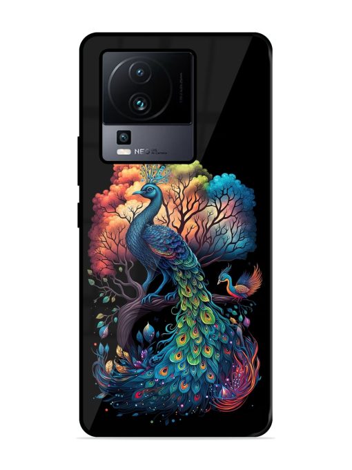 Peacock Tree Art Glossy Metal Phone Cover for Iqoo Neo 7 (5G) Zapvi