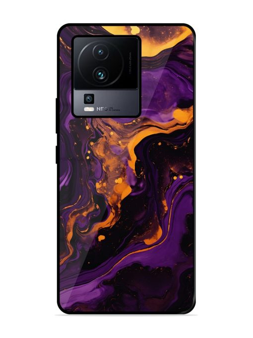 Painting Of A Purple Glossy Metal Phone Cover for Iqoo Neo 7 (5G)