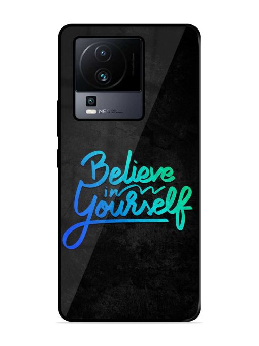 Believe In Yourself Glossy Metal Phone Cover for Iqoo Neo 7 Pro (5G) Zapvi