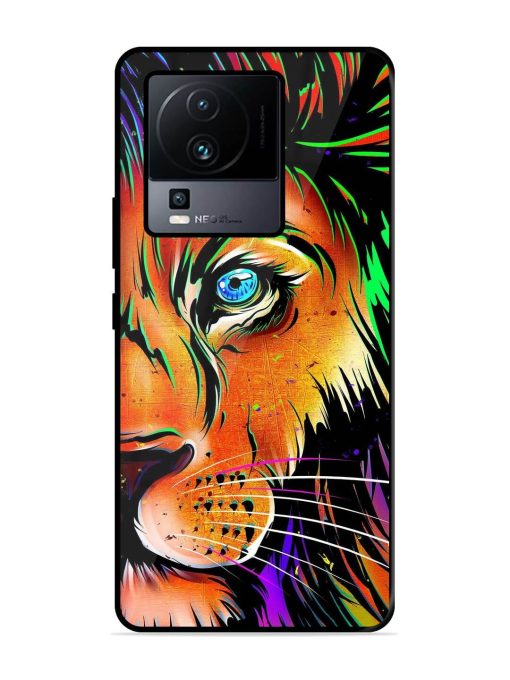 Colorful Lion Design Glossy Metal TPU Phone Cover for Iqoo Neo 7 Pro (5G) Zapvi