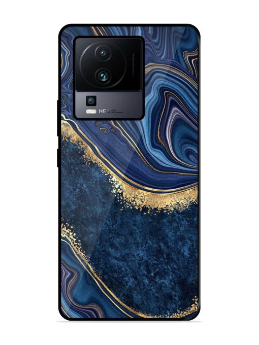 Abstract Background Blue Glossy Metal TPU Phone Cover for Iqoo Neo 7 Pro (5G) Zapvi