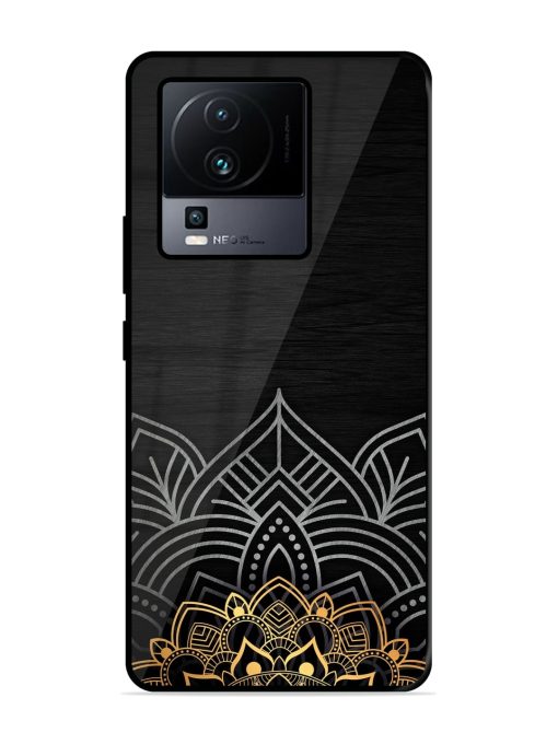 Decorative Golden Pattern Glossy Metal Phone Cover for Iqoo Neo 7 Pro (5G) Zapvi