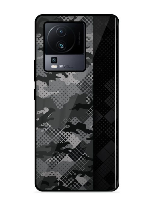 Dark Camouflage Glossy Metal Phone Cover for Iqoo Neo 7 Pro (5G) Zapvi