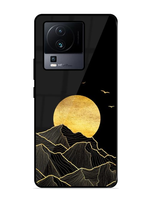 Golden Sunrise Glossy Metal Phone Cover for Iqoo Neo 7 Pro (5G)