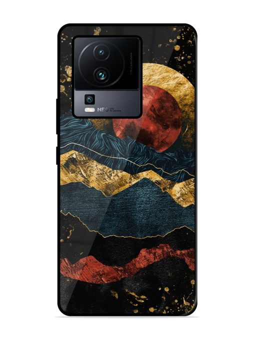 Gold Painting View Glossy Metal Phone Cover for Iqoo Neo 7 Pro (5G) Zapvi