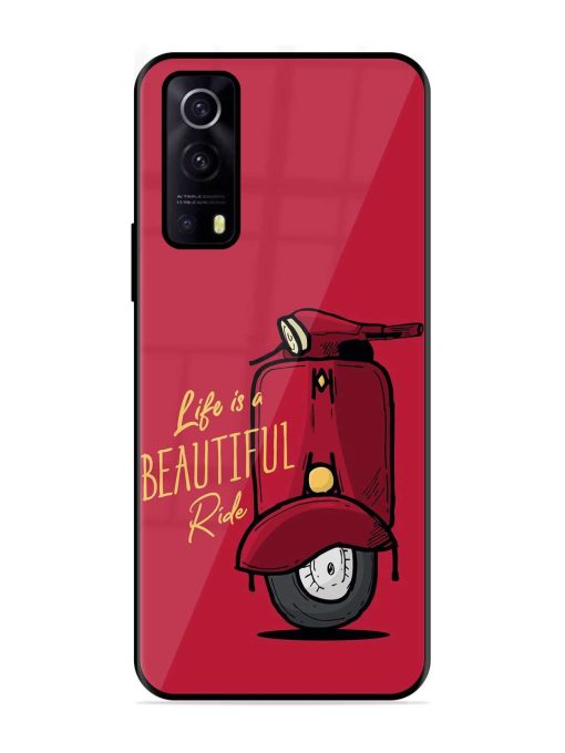 Life Is Beautiful Rides Glossy Metal Phone Cover for Iqoo Z3 (5G)