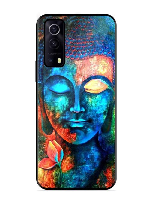 Buddha Painting Glossy Metal Phone Cover for Iqoo Z3 (5G) Zapvi