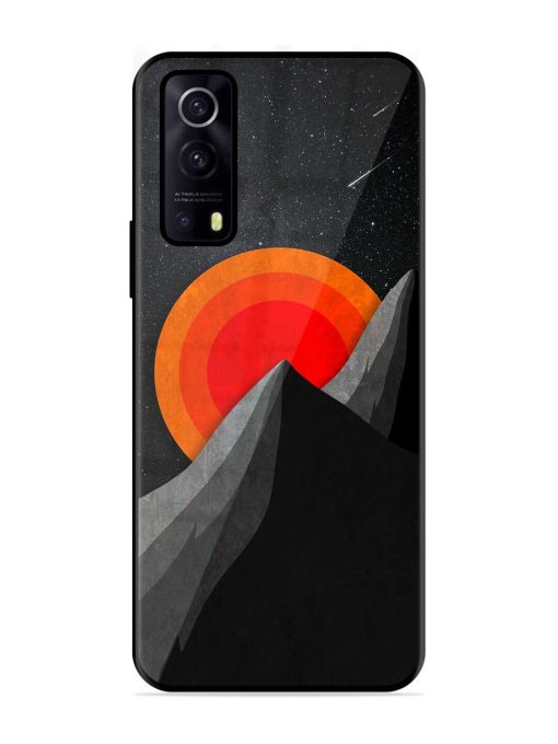 Black Mountain Glossy Metal Phone Cover for Iqoo Z3 (5G) Zapvi