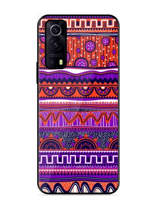 Ethnic Seamless Pattern Glossy Metal TPU Phone Cover for Iqoo Z3 (5G) Zapvi