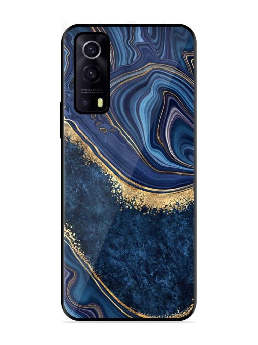 Abstract Background Blue Glossy Metal TPU Phone Cover for Iqoo Z3 (5G) Zapvi