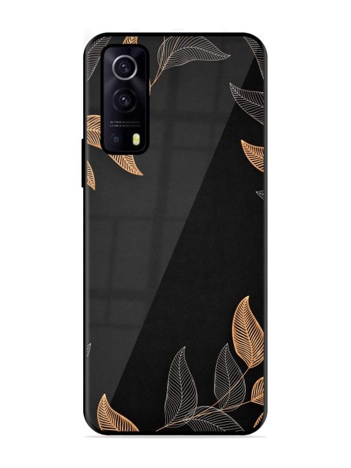 Foliage Art Glossy Metal Phone Cover for Iqoo Z3 (5G) Zapvi