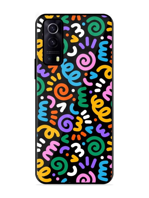 Colorful Seamless Vector Glossy Metal Phone Cover for Iqoo Z3 (5G)