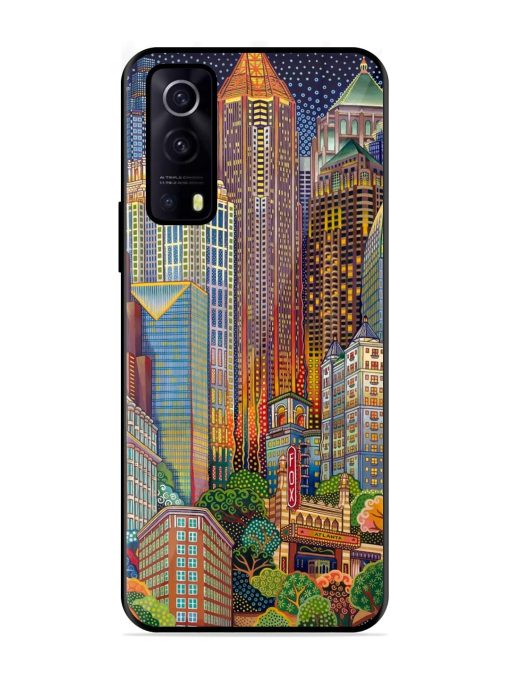 Cityscapes Art Glossy Metal Phone Cover for Iqoo Z3 (5G) Zapvi