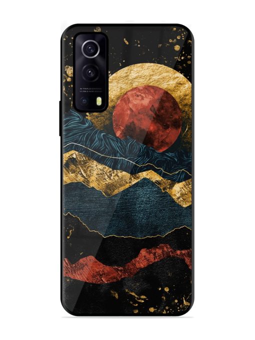 Gold Painting View Glossy Metal Phone Cover for Iqoo Z3 (5G) Zapvi