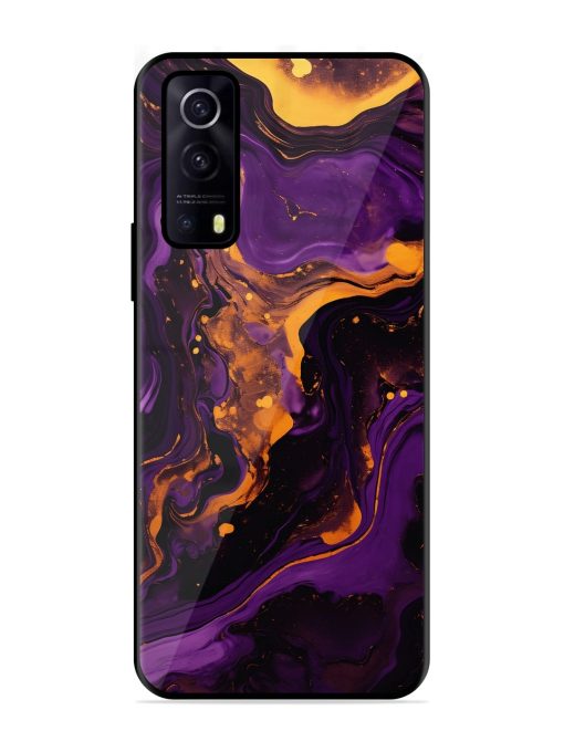 Painting Of A Purple Glossy Metal Phone Cover for Iqoo Z3 (5G) Zapvi