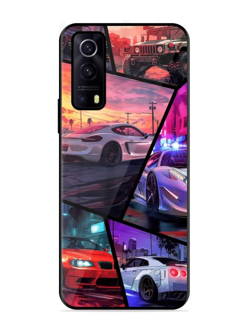 Ride In Pixels Glossy Metal Phone Cover for Iqoo Z3 (5G)