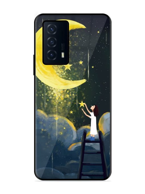 Moonlight Healing Night Illustration Glossy Metal TPU Phone Cover for Iqoo Z5 (5G) Zapvi