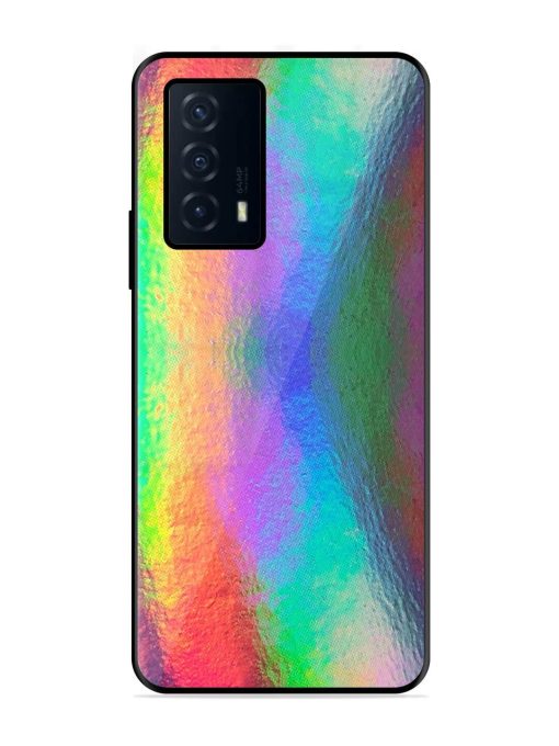 Colorful Holographic Background Glossy Metal TPU Phone Cover for Iqoo Z5 (5G)