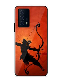 Illustration Lord Rama Glossy Metal Phone Cover for Iqoo Z5 (5G)