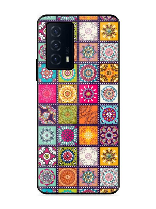 Seamless Pattern Vintage Glossy Metal Phone Cover for Iqoo Z5 (5G) Zapvi