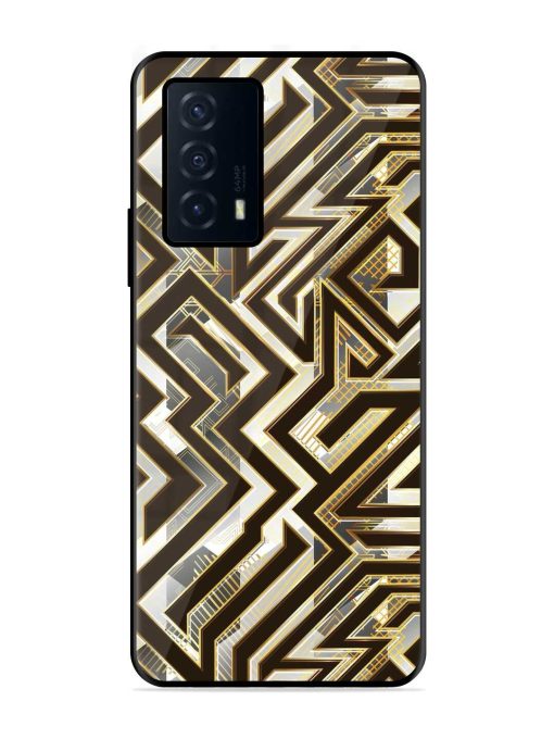 Technology Geometric Seamless Glossy Metal Phone Cover for Iqoo Z5 (5G) Zapvi